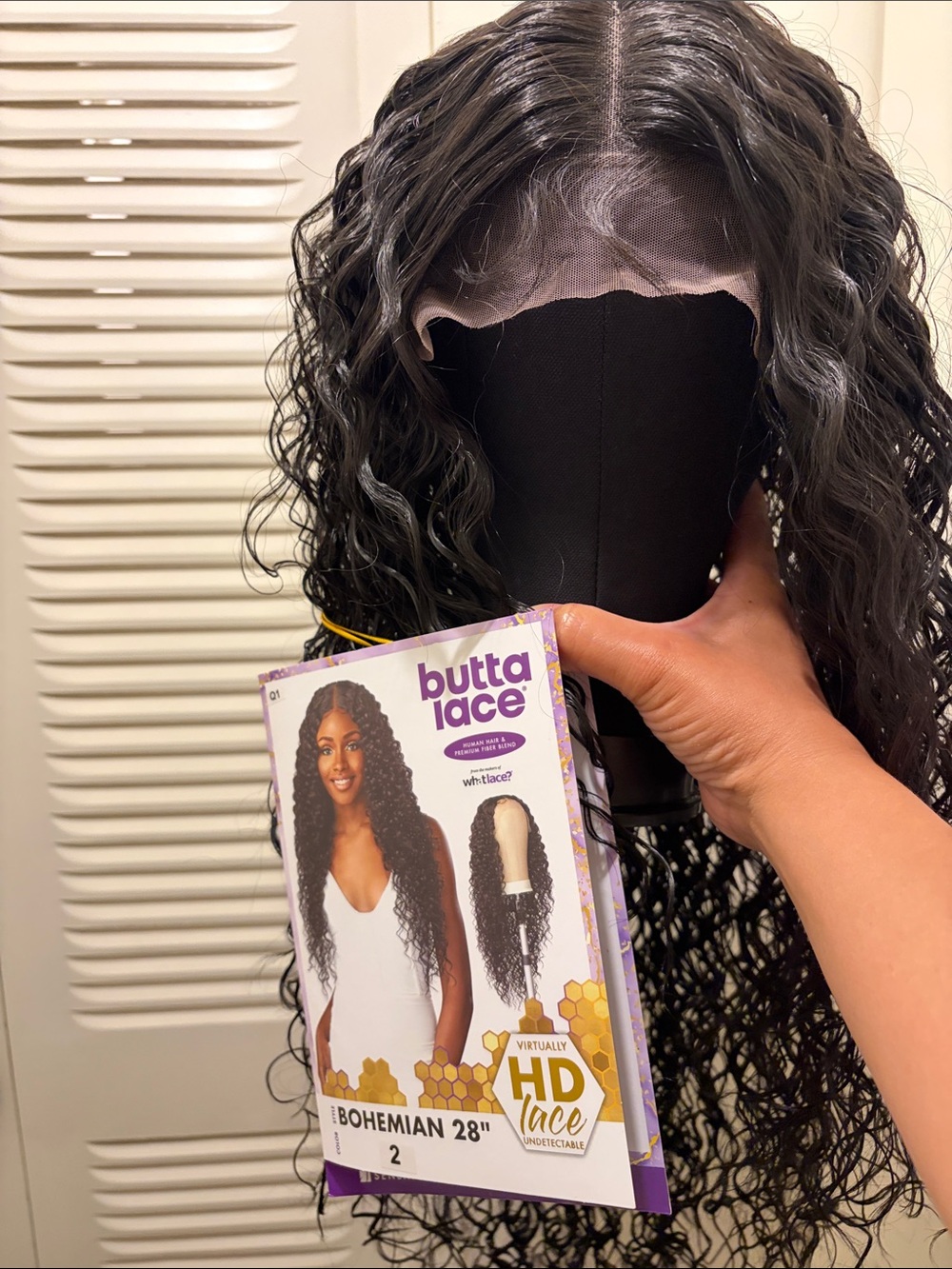 Butta Lace Bohemian 28" Black Lace Front Wig - Natural Waves
